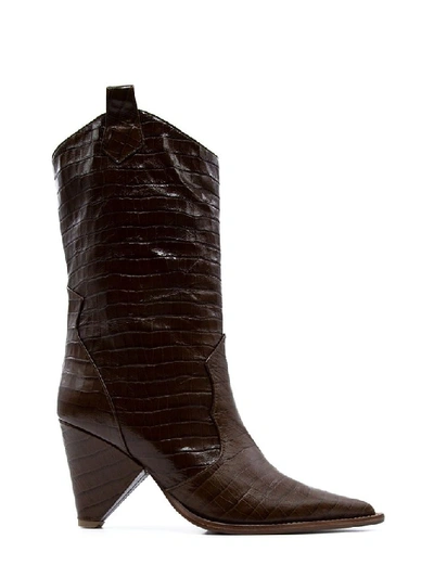 Aldo Castagna Women's Brown Leather Boots
