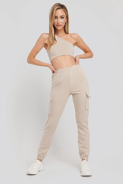 Adika X Na-kd Jenna Cargo Sweatpants - Beige In Stone