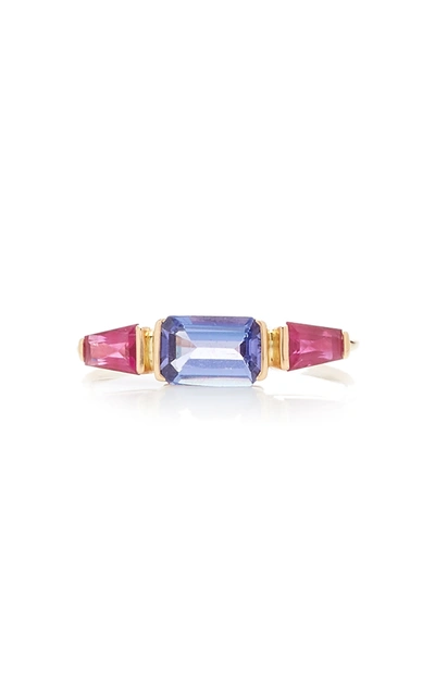 Yi Collection 18k Gold Tanzanite And Ruby Ring In Purple