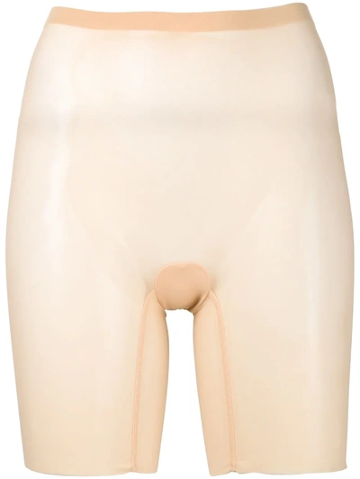 Wolford Tulle Control Shorts In Beige