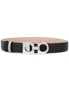 Ferragamo Reversible Gancini Buckled Belt In Neutrals