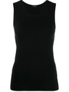 Joseph Scoop-neck Silk-blend Tank Top In Black