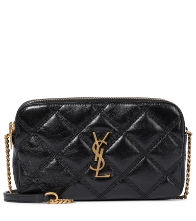 Saint Laurent Borsa Mini Becky In Pelle Trapuntata Con Logo Ysl In Black