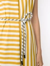 Osklen Summer Stripe Belted Dress In Yellow