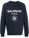 Balmain Logo Sweatshirt In Blue