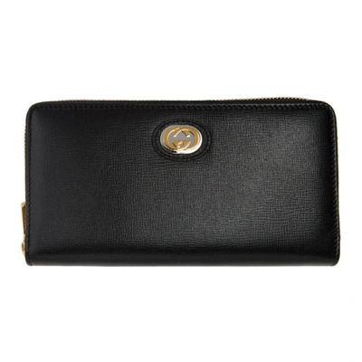 Gucci Black Gg Marina Wallet In 1000 Black