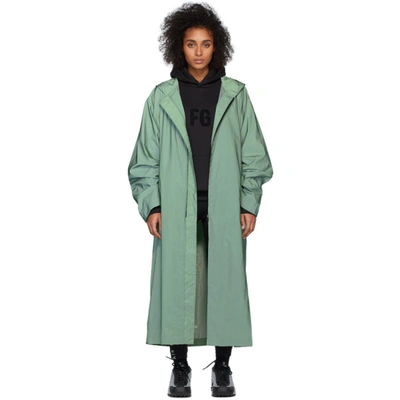 Fear Of God Green Sixth Collection Hooded Raincoat In 312 Armyiri