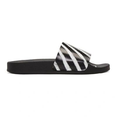 Off-white Off Spray Printed Rubber Slides In 8800 Multi