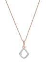 Monica Vinader Riva Mini Kite Diamond Pavé Pendant Charm In Rose Gold/ Diamond