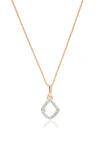 Monica Vinader Riva Mini Kite Diamond Pavé Pendant Charm In Yellow Gold/ Diamond
