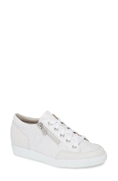 Munro Gabbie Sneaker In White Leather