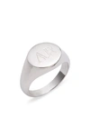 Argento Vivo Personalized Signet Ring In Silver