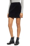 Ag Bernadette Corduroy Miniskirt In Super Black