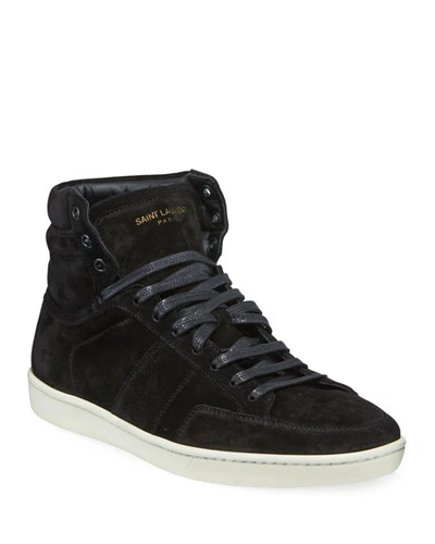 Saint Laurent Men's Sl/10h Suede High-top Sneaker