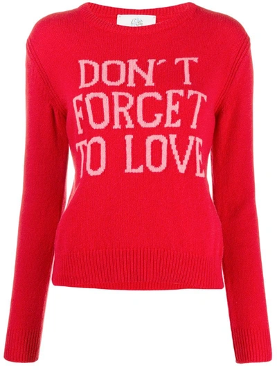 Alberta Ferretti Fitted Cashmere Knit Sweater In Red