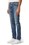 Hudson Men's Axl Medium-wash Ripped Skinny Jeans In Alert