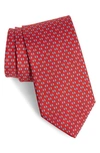 Ferragamo Lympic Dumbbells Silk Tie, Red In F.rosso