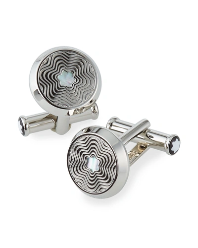 Montblanc Men's Mother-of-pearl Star Cufflinks In Gray | ModeSens
