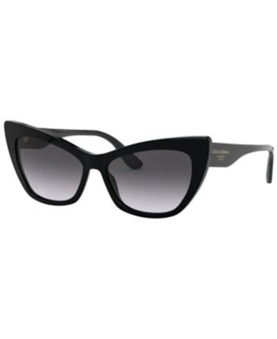 Dolce & Gabbana Gradient Acetate Cat-eye Sunglasses In Black/grey Gradient