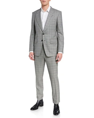 Tom Ford Men's Prince Of Wales Wool Two-piece Suit In Multi
