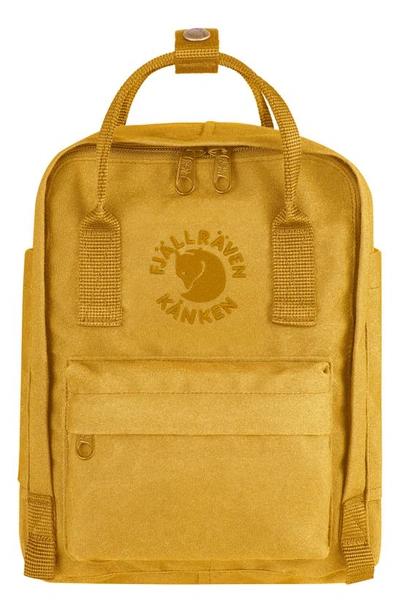 Fjall Raven Mini Re-kånken Water Resistant Backpack In Sunflower Yellow
