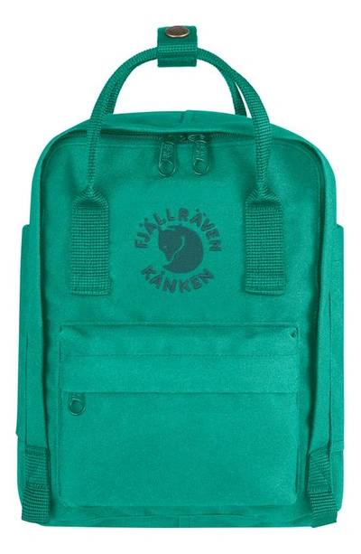 Fjall Raven Mini Re-kånken Water Resistant Backpack In Emerald