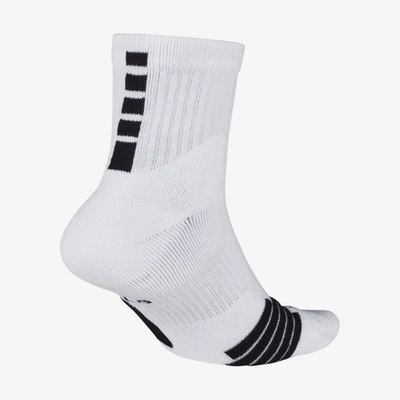 Nike Elite Mid Basketball Socks In White