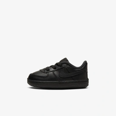 Nike Force 1 Crib Baby Bootie In Black