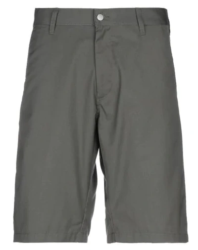 Carhartt Man Shorts & Bermuda Shorts Dark Green Size 28 Polyester, Cotton In Green