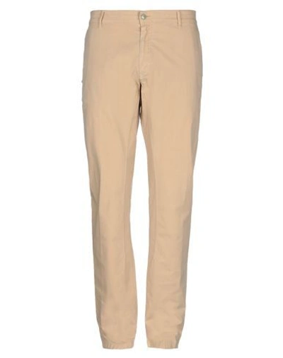 Grey Daniele Alessandrini Casual Pants In Beige