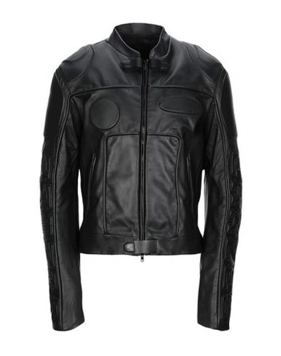 Juunj Leather Jacket In Black