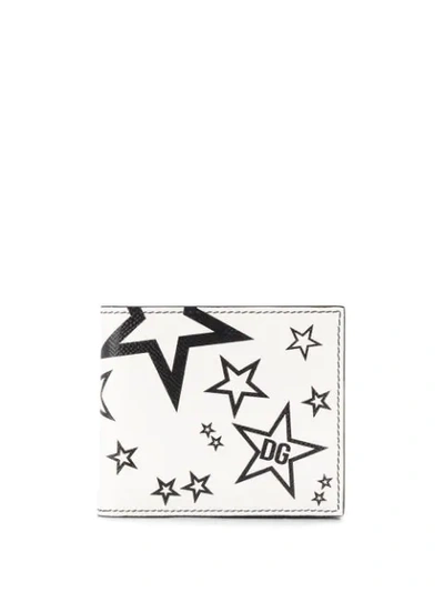 Dolce & Gabbana Star Print Wallet In White