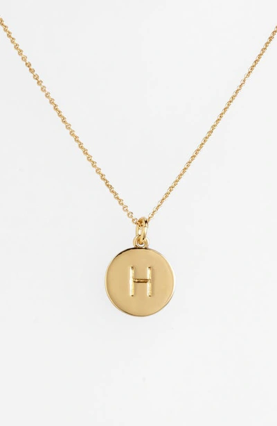 Kate Spade 12k Gold-plated Initials Pendant Necklace, 17" + 3" Extender In H