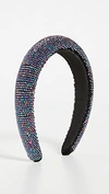 Baublebar Michelle Beaded Velvet & Faux Suede Headband In Oilslick