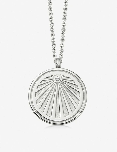 Astley Clarke Womens Sterling Silver Celestial Compass Sterling Silver And Sapphire Necklace 1size