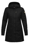 Fjall Raven Kiruna Water Resistant Parka In Black