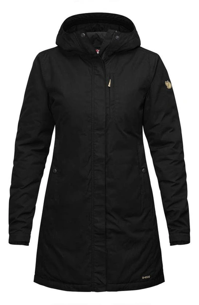 Fjall Raven Kiruna Water Resistant Parka In Black