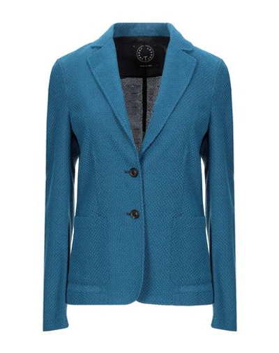 T-jacket By Tonello Suit Jackets In Bright Blue