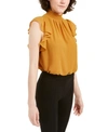 1.state Smocked Flutter-sleeve Top In Honey Pot