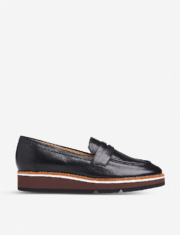 Lk Bennett Shana Leather Flatform Loafers In Bla-black | ModeSens