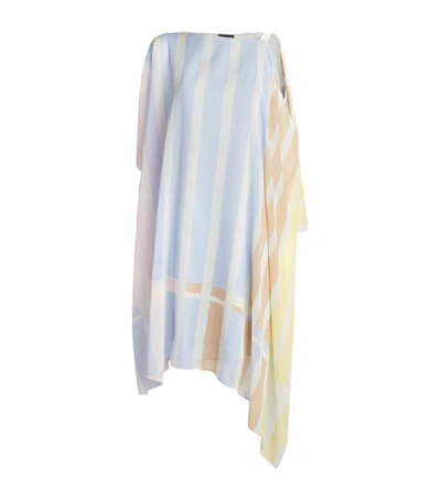 Akris Variazoni Silk Handkerchief Shirt Dress In Multi