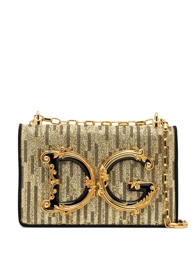 Dolce & Gabbana Dg Girls Logo-embellished Shoulder Bag In Black