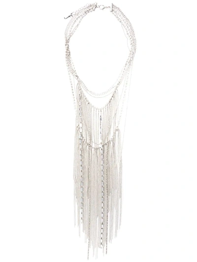 Fabiana Filippi Fringed Chain Necklace In Silver