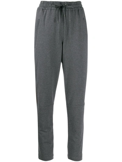 Brunello Cucinelli Cropped Track Pants In Grey