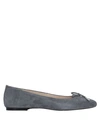 Anna Baiguera Ballet Flats In Grey