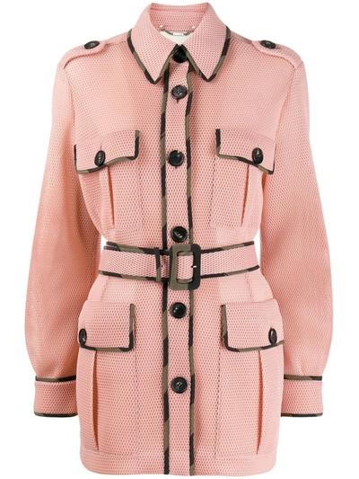 Fendi Safari Camouflage-trimmed Jacket In Pink