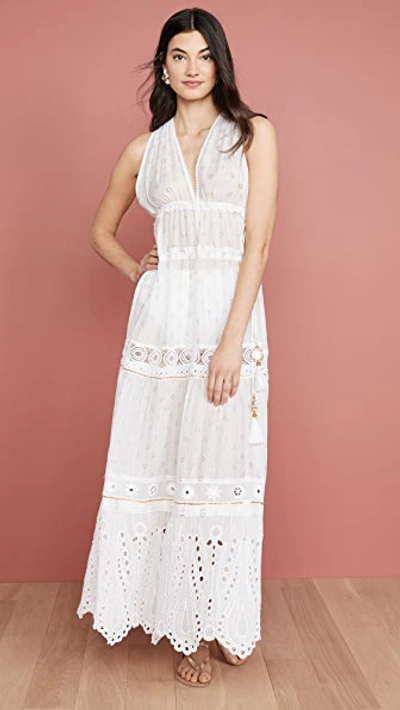 Ramy Brook Luiza Plunging Eyelet Coverup Dress In White