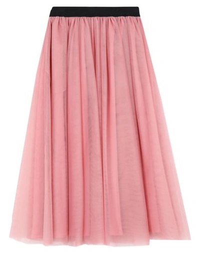 Msgm Midi Skirts In Pastel Pink