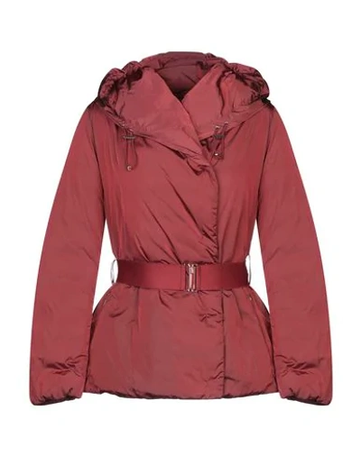 Add Down Jacket In Brick Red