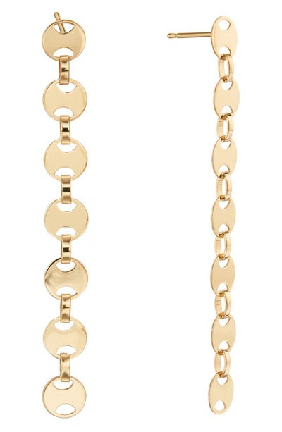 Lana Small Rodeo Chain Linear Earrings In Gold